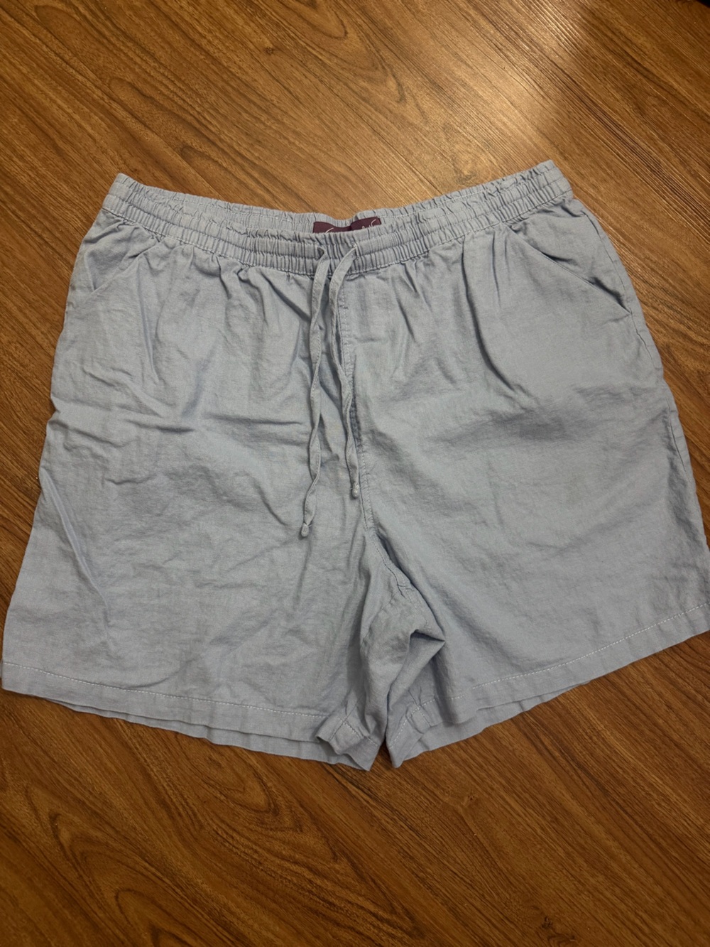 Gloria Vanderbilt Light Gray Athletic Drawstring Shorts